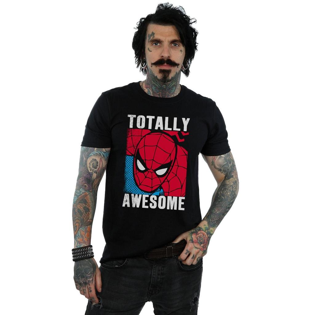 Marvel Mens Spider-Man Totally Awesome T-Shirt