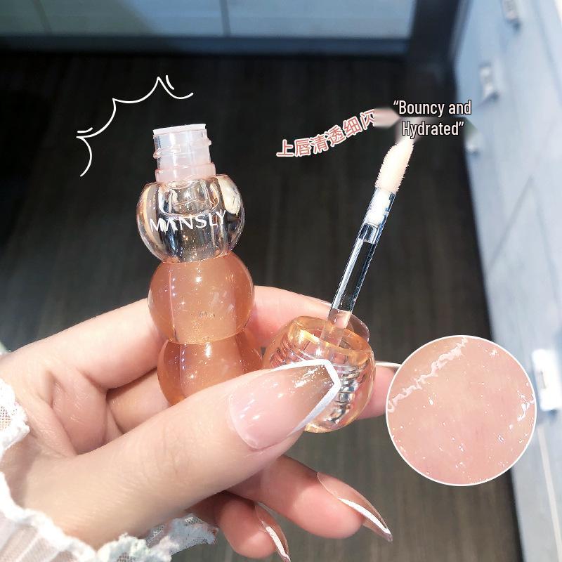 MANSLY Rock Candy Water Gloss: Moisturizing, Plumping, Pouty Lip Balm with Mirror Finish for Students