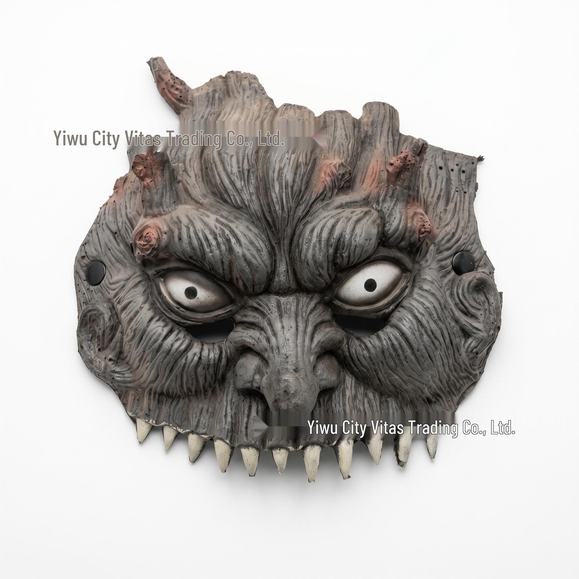 Halloween Treant Bark Mask: Mardi Gras & Carnival Horror Prop