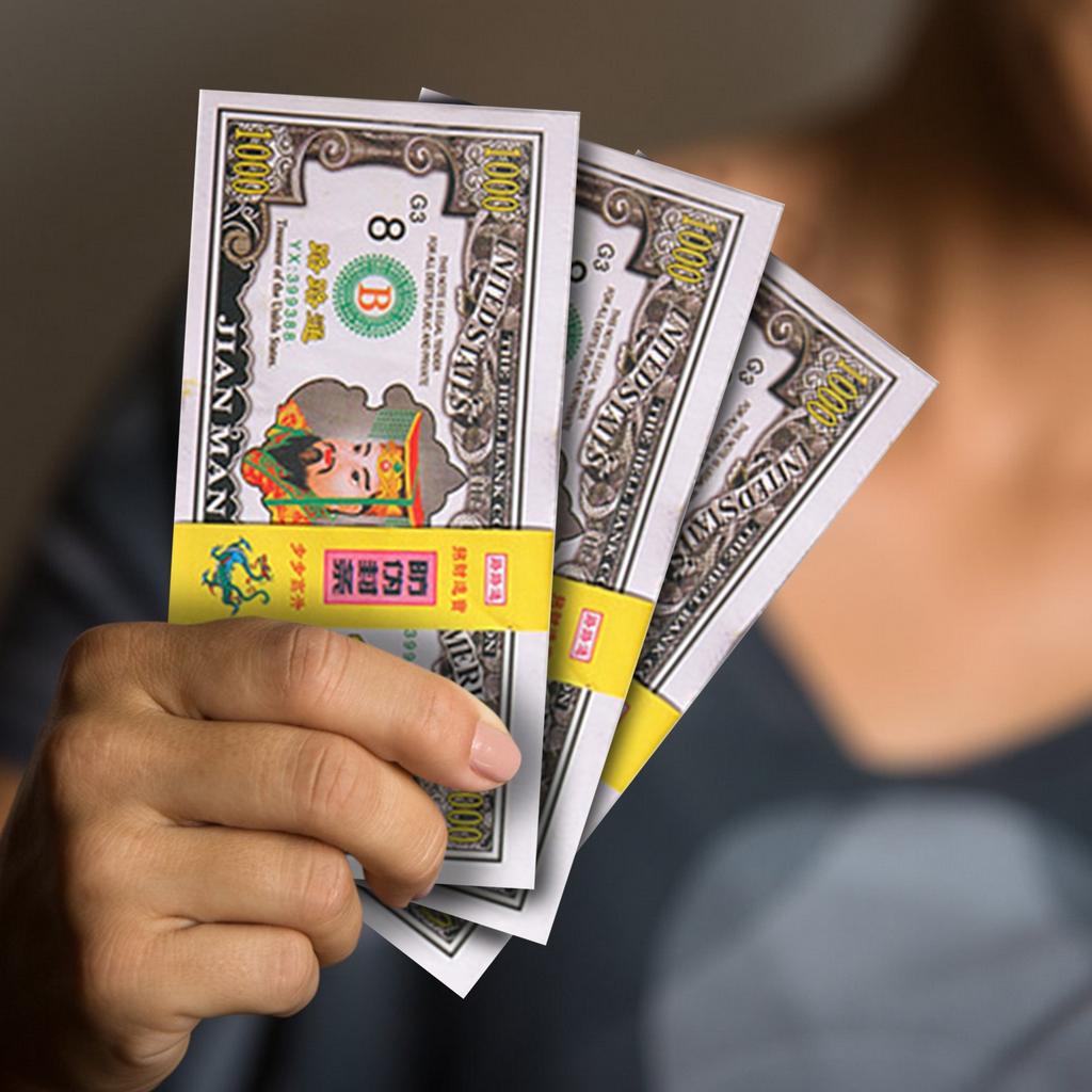 Denaro degli Antenati, Banconote dell'Inferno dell'Imperatore di Giada Cinesi Offerte - Adorare gli Antenati - Portare Fortuna