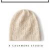Warm Cashmere Beanie Hat Men Women Thick Knit Winter Cap Solid Color Ribbed Cuff One Size Fits All