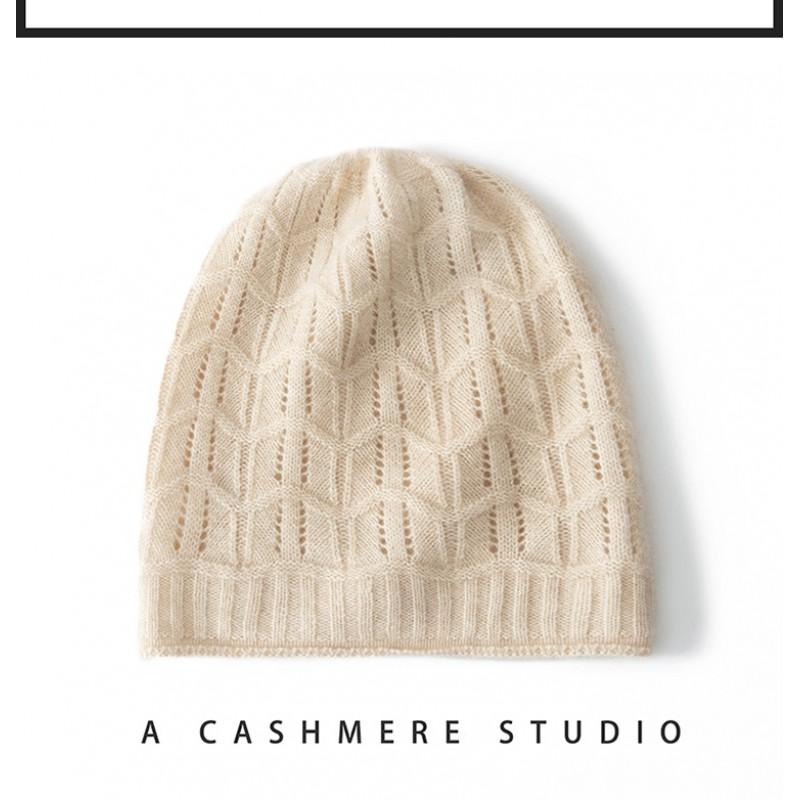 Warm Cashmere Beanie Hat Men Women Thick Knit Winter Cap Solid Color Ribbed Cuff One Size Fits All