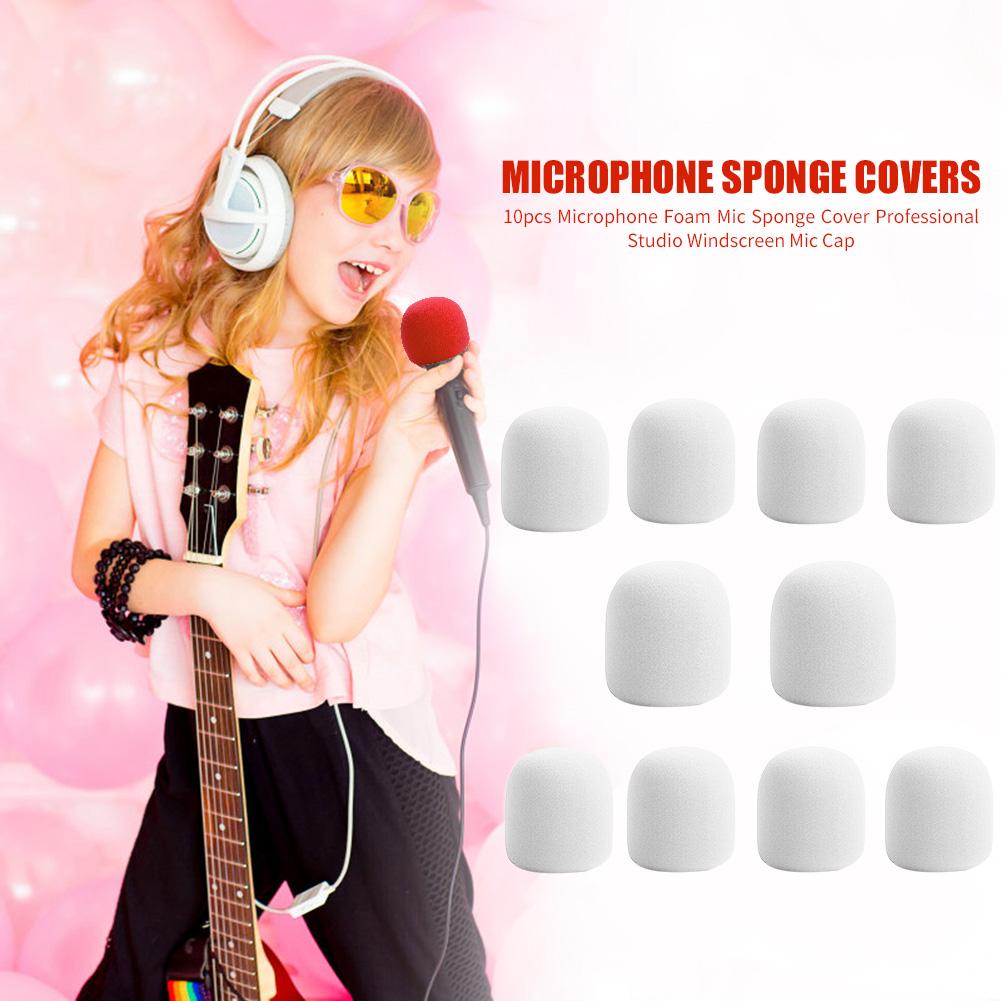 10pcs Microphone Foam Mic Sponge Ball Shape Cover Windscreen Protective Shield