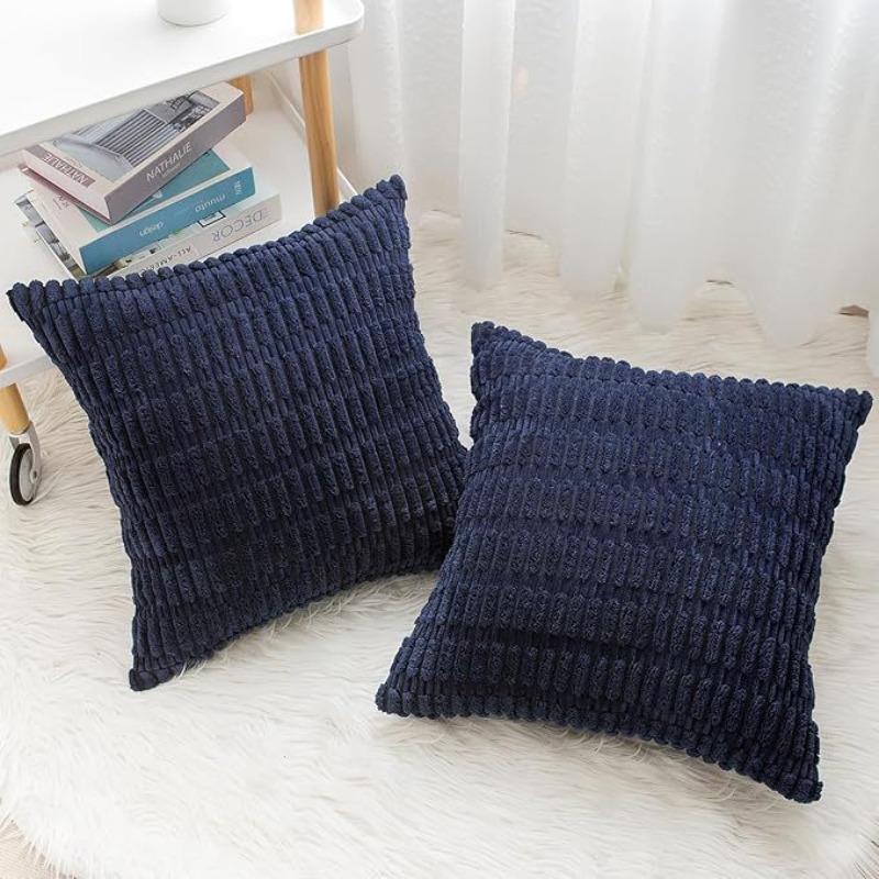 Soft Throw Pillow Covers Knitting Fur Solid Color Sofa Cushion Cover Waist Pillow Case Pillow Case Protector Office Sofa