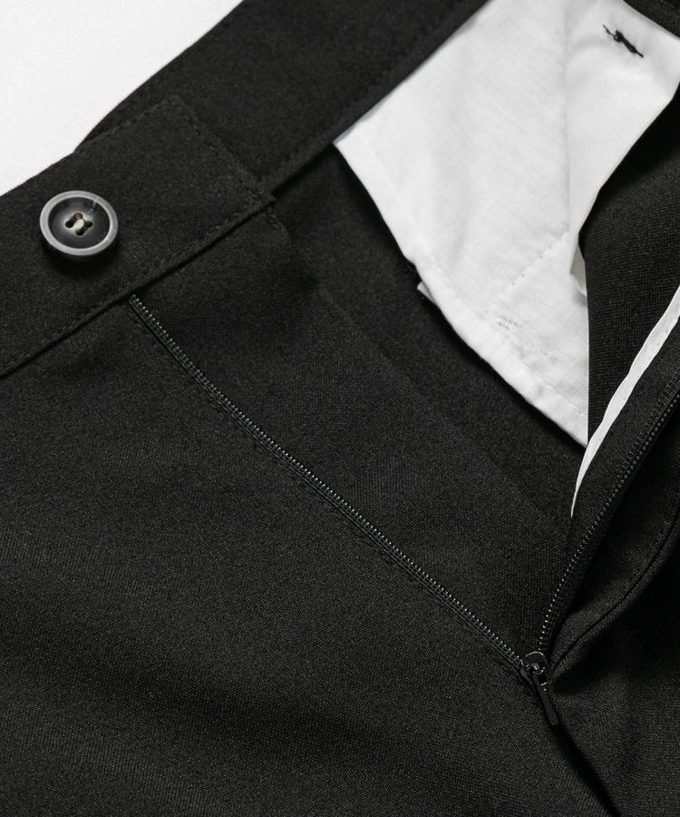 Seuteulaikeu Elegant Pintuck Trousers (Black)