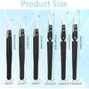 6 Pcs Precision Reverse Ceramic Tweezers Non-Conductive Solder Tweezer Anti-M