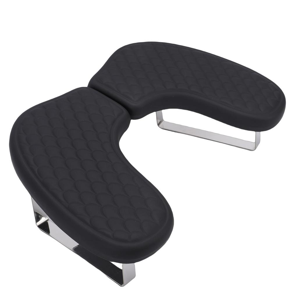 U Shaped Manicure Arm Rest Ergonomic PU Leather Nail Arm Rest with Phone Holder for Home Salon Use
