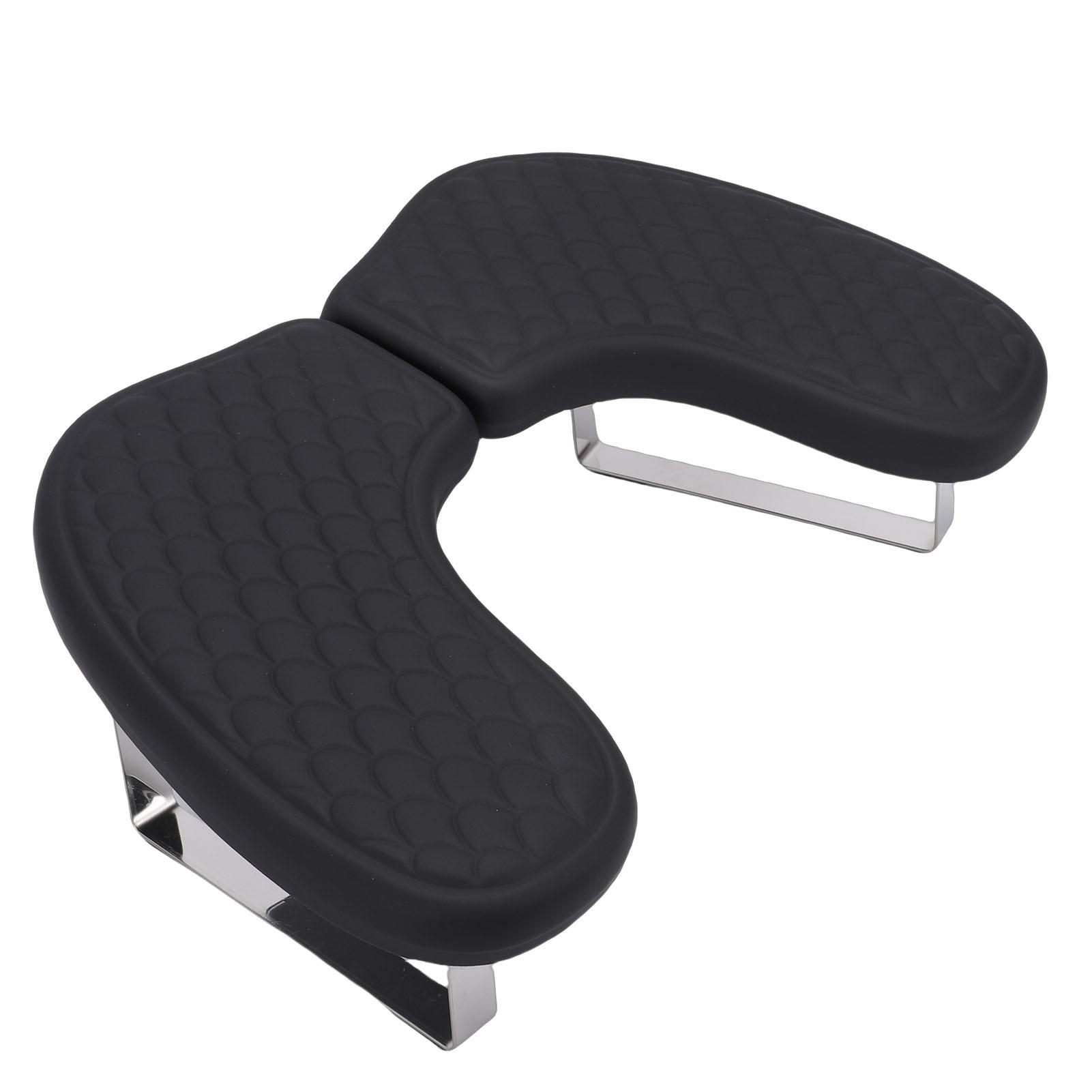 U Shaped Manicure Arm Rest Ergonomic PU Leather Nail Arm Rest with Phone Holder for Home Salon Use