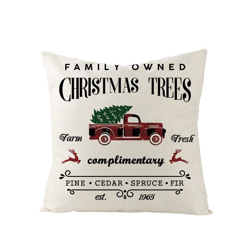 Premium Quality 18" Christmas Cushion Cover In Eco-friendly Linen For Holiday Decor