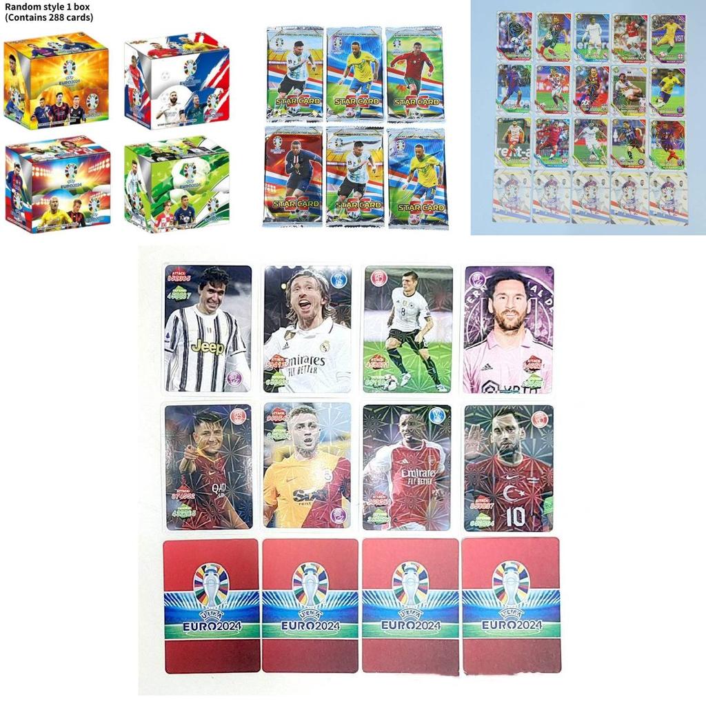 Premium Football Star Cards European Cup Cristiano Ronaldo Neymar Messi Collectible