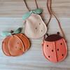 1Pcs Fruit Small Shoulder Bag for Boys and Girls Street Photography Decoration Bag INS Children's Bag Cute Cartoon Beetle Wallet