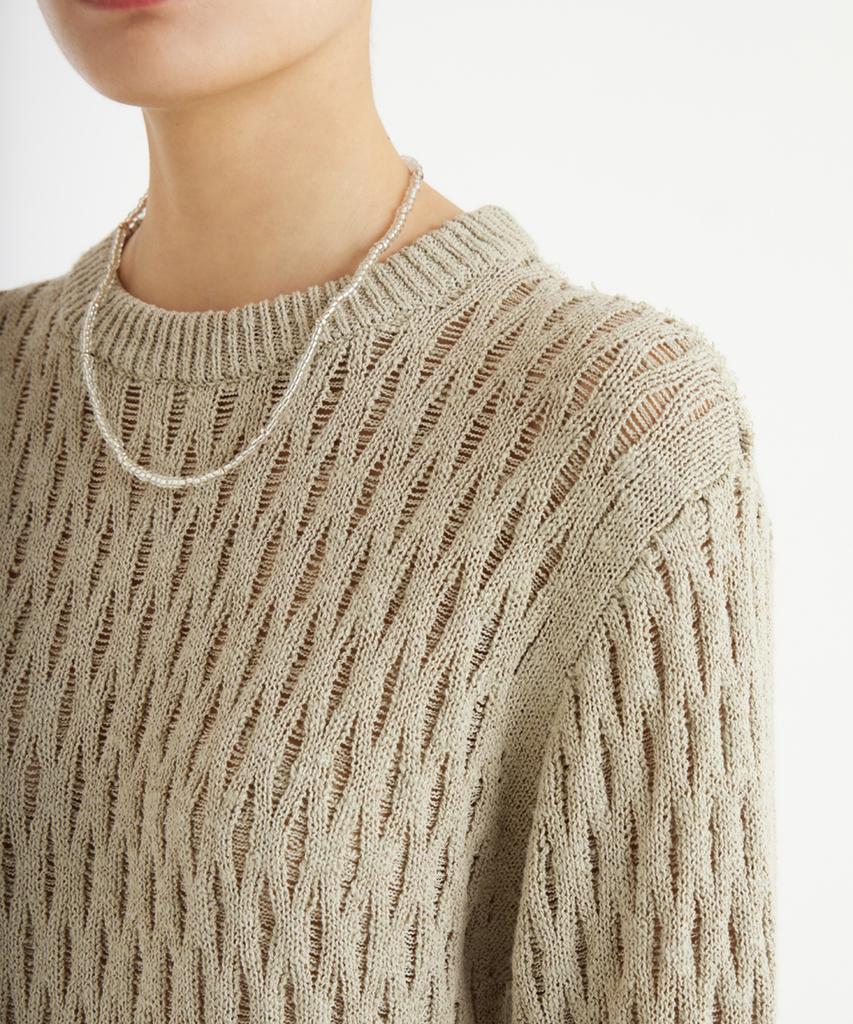 YOUTH Tassel Crewneck Knit Top - Sage Green