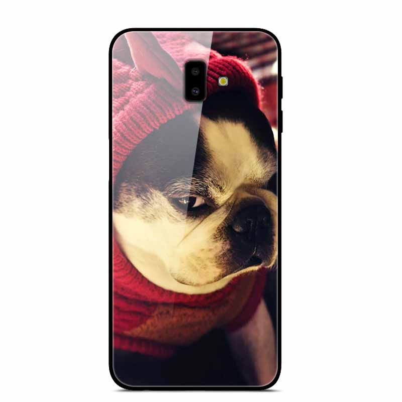 For Samsung J6 Plus Cases J4Plus J8 2018 Fashion Tempered Glass Hard Back Case For Samsung Galaxy J8 2018 Cover J6 J4 2018 Funda