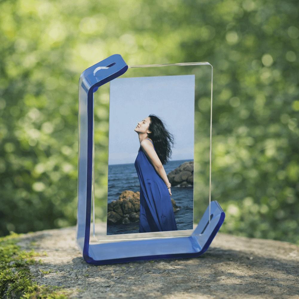 Modern Acrylic Photo Frame 5/6/7/8 Inch Poster Frame L-shaped Tabletop Stand  Home Decoration