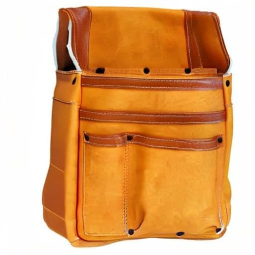 SK11 Genuine Cowhide Gusseted Nail Pouch, 350 x 270mm, SHMK-BR