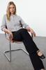 Women's Fashionable Stylish Cardigan Black Crew Neck Jacket Look Knitwear Cardigan