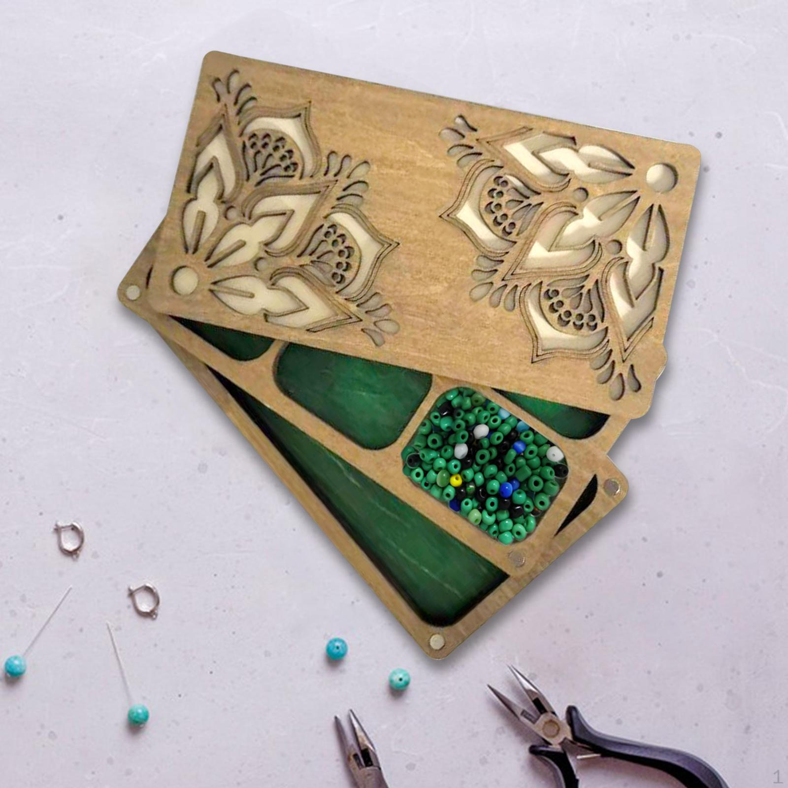 

Лоток для классификации счетов, Деревянная доска с крышкой для хранения Коробка для экрана 16.5cmx8.8cmx2.5cm