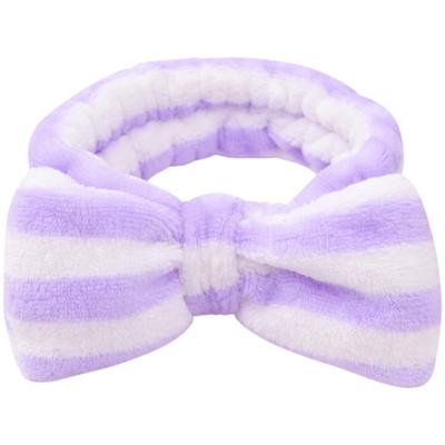 ECARLA Cosmetic Headband with a Bow, Purple 1 Pc