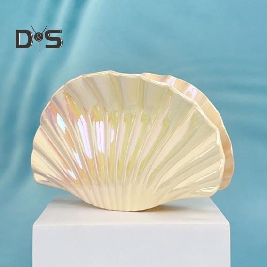 Haarspange Farbverlauf Hohles Design Muschelform Haarklammer Kunststoff Harz Material Starker Halt Hinterkopf Haarklammer