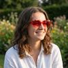 Trendy Love Heart Shape Sunglasses UV Protection Colorful Gradient Sunglasses  Women