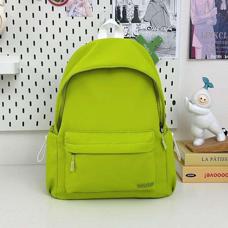 New trendy fashion simple solid color high value nylon going out travel leisure backpack