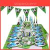 Football Theme Party Tableware Plates Napkins And Flags For Kids Birthday Celebration