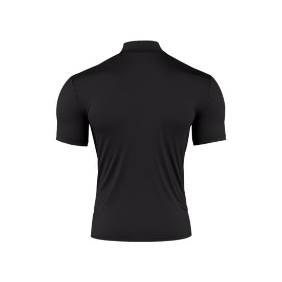 Men Casual T-shirt Half High Collar Short Sleeve Slim Fit Pullover Tops Solid