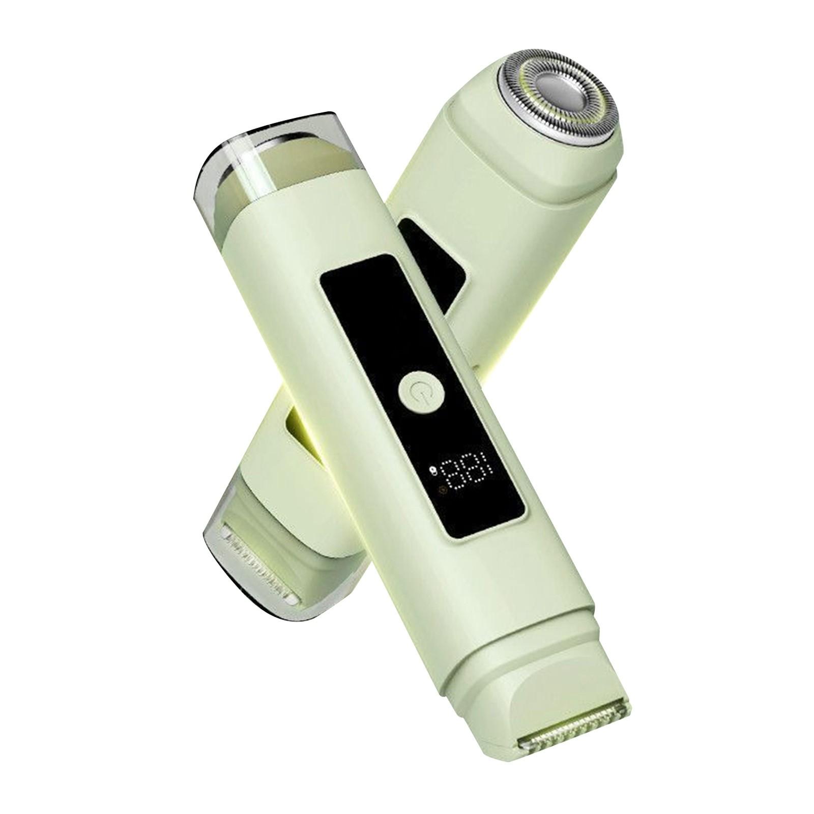 

Двухголовочный прибор для удаления волос, инструмент для удаления волос в интимной зоне, цифровой дисплей, устройство два-в-одном для удаления волос, подходит как для мужчин, так и для женщин One Size зелёный