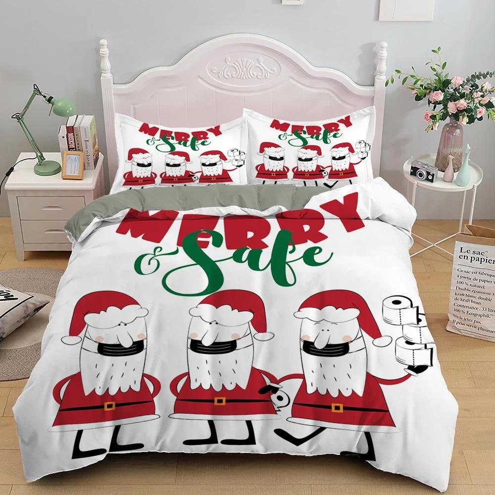 Red Santa Claus Christmas Duvet Cover Set - All Sizes