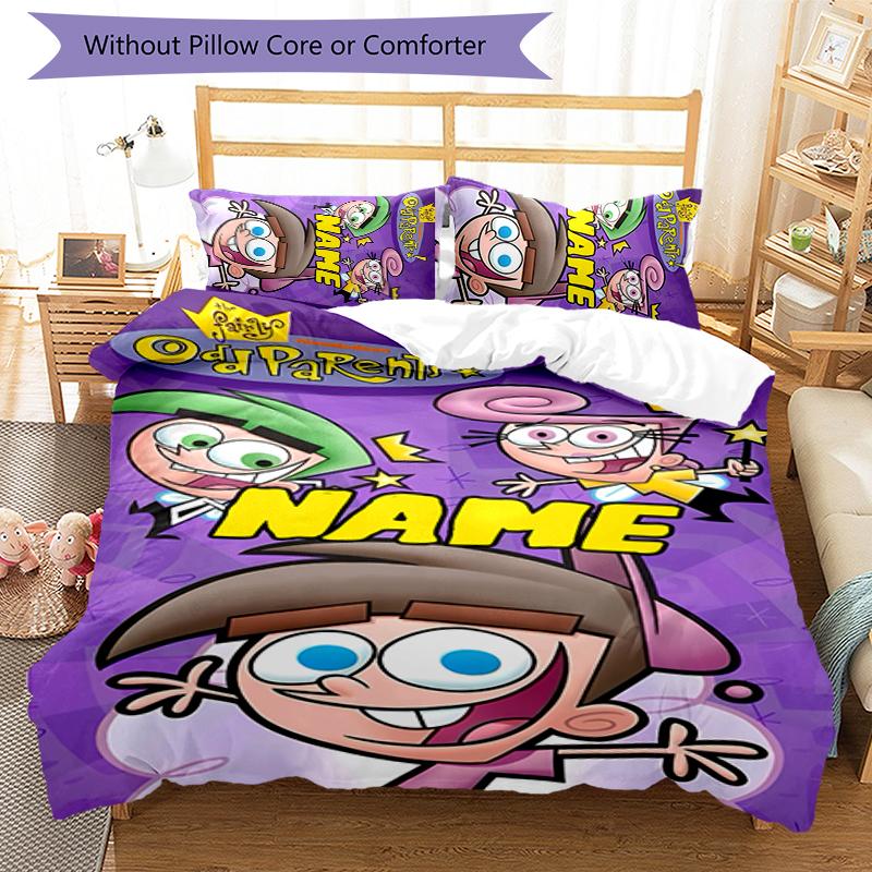 3pcs Custom Name Dexter's Laboratory Bedding Set Duvet Cover Closure Includes 1 Duvet Cover & 2 Pillowcases for All Seasons Bedroom Decor