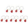 10Pcs Wine Glass Charm with Rings Drink Markers Label for for Drink Wine Cocktail Champagnes Tasting Party Decoration