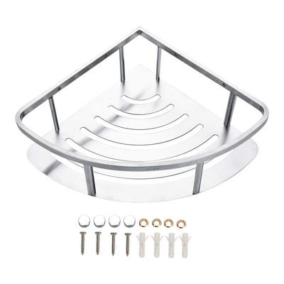 Stainless Steel Wall Mounted Bathroom Shower Corner Basket Shower Gel Storage Shelf Organizer