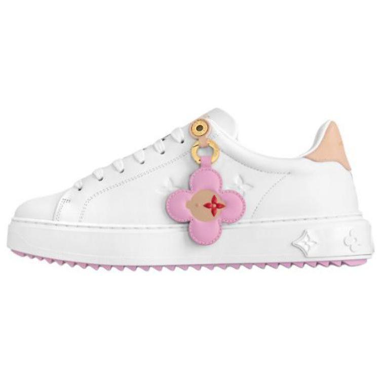 Louis Vuitton Time Out Low Top Skateboard Shoes Women's White 1AGUWK