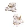 Baby-Engelsstatue Ornament Geschenk Flügel Putte Figur Harzskulptur für Tischplatte Foto Requisite Schrank Innen Außen Wohnzimmer