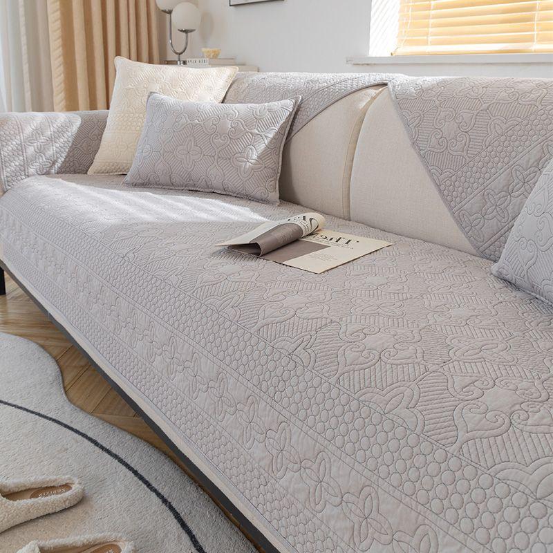 

Хлопок Круглый год Нейтральный Крем Нескользящая Современная Ткань Everything goes well, gray 45*45cm pillow case