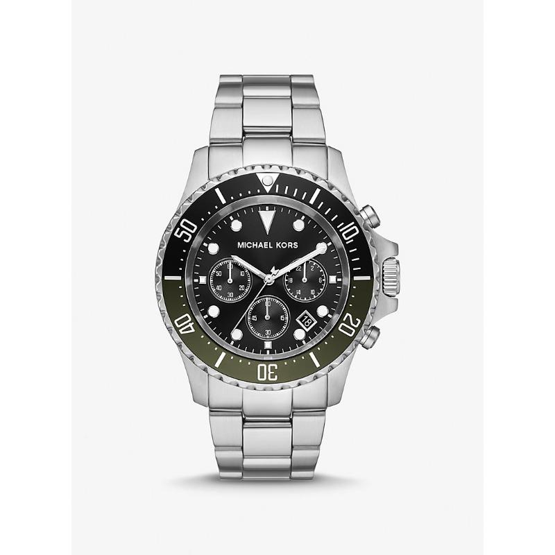 Мужские часы Michael Kors Oversized Everest со серебристым покрытием MK8976 серебряный