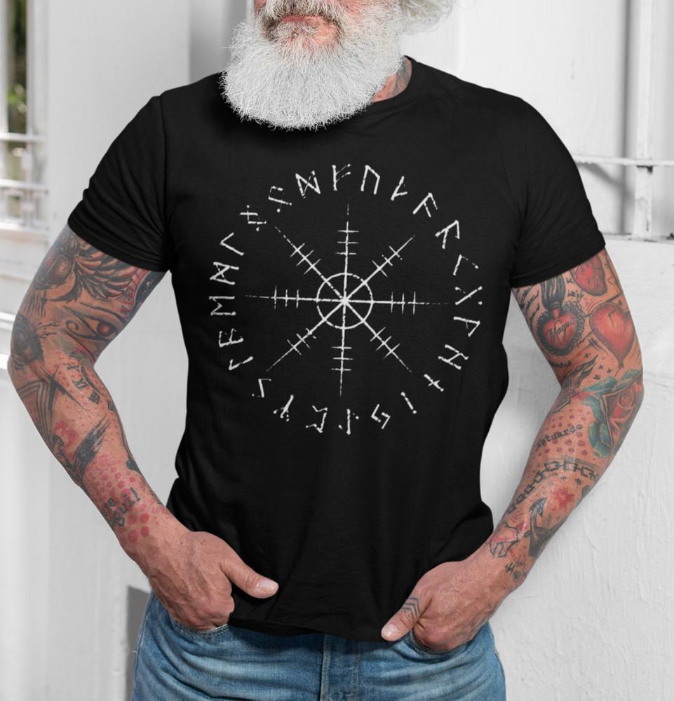 Viking T Shirts Helm of Awe T-Shirt Norse Odin Thor Ragnarok Loki Viking Tee