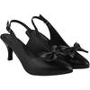 Shoetopia Pointed Toe And Bow Detailed Black Pumps For Women & Girls /Uk6-Eu39