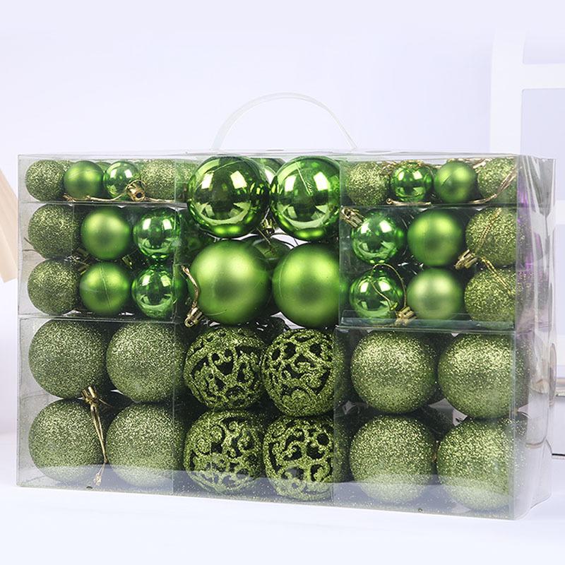100-Piece Christmas Tree Ornament Set: Shiny, Hollow 3-6cm Balls
