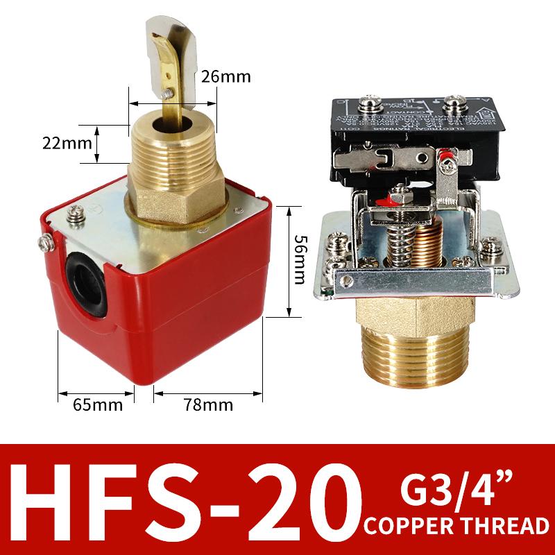 G1 HFS-25 Automatic Stainless Steel Paddle Water Flow Switch Liquid Controller Valve Sensor 1 Inch 1/2 3/4 12V to AC220V