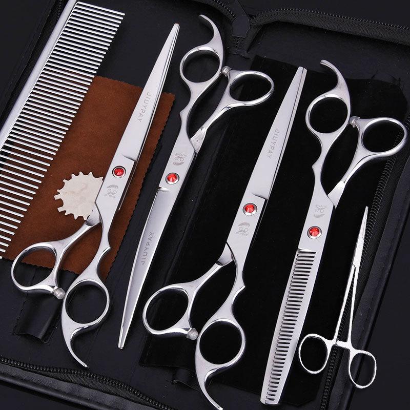 Pet Grooming Curved Scissors Set, Large 7.0 Inch, Colorful Beauty Scissors