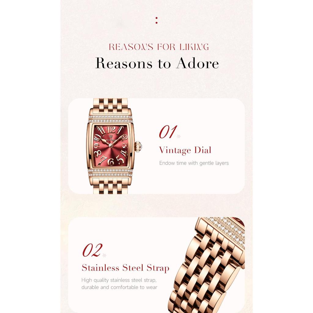 Luxury Original Woman Watch Waterproof Stainless Steel Fashion Ladies Watch Elegant High Quality Quartz Women's Watches