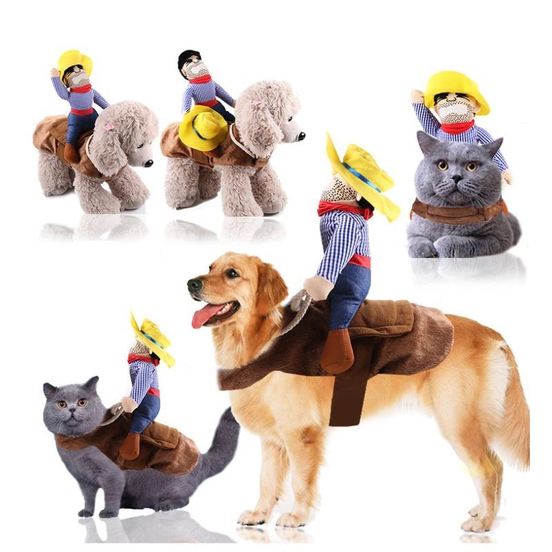 Big Dog Clothes, Cat Pet Supplies, Riding Attire, Santa Claus Dog Clothes, Funny Cat Halloween Transformation Costumes