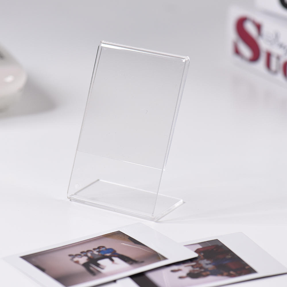 3 Packs 3inches L Shape Acrylic Photo Frame Transparent Mini Stand Compatible with Fujifilm Instax Mini 8 8+ 70 7s 90