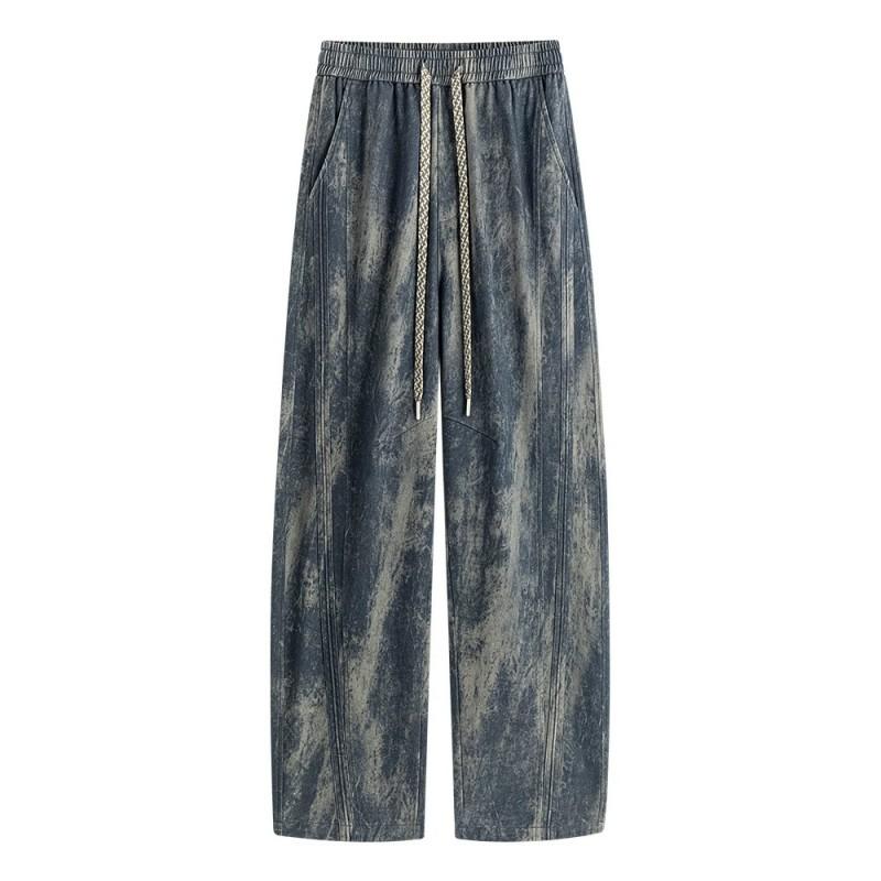 100% Cotton Straight Leg Sweatpants Men Women Plus Size Casual Trousers