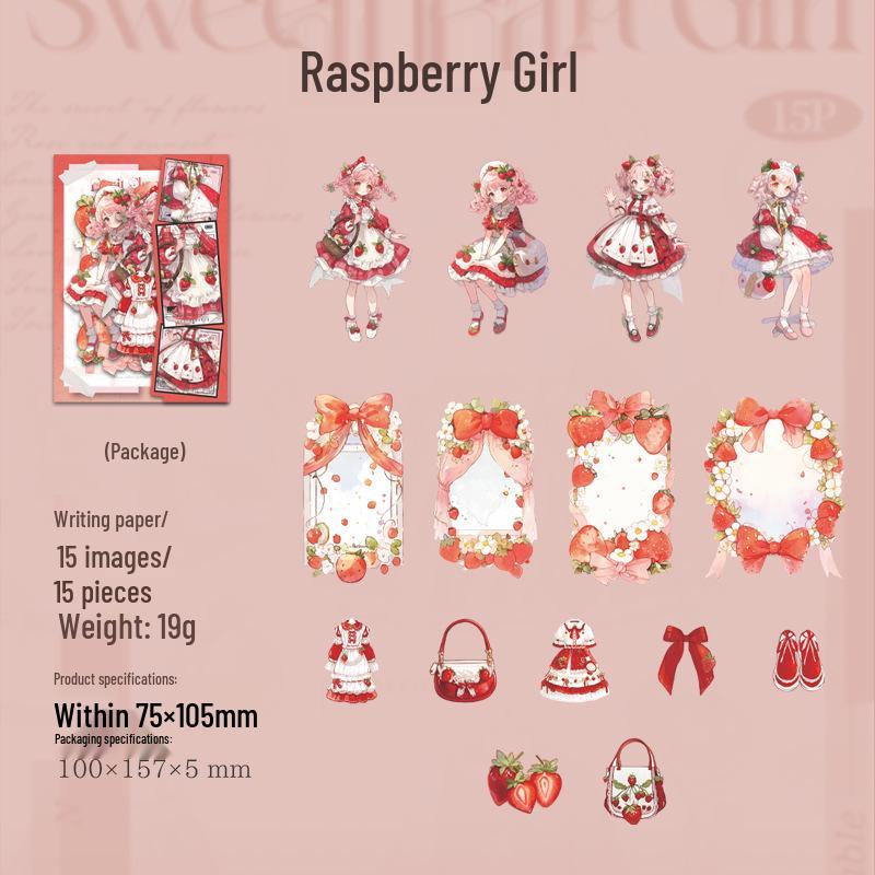 Fruity Sweetheart Series: Ketchup Girl Character Stickers (Set of 6)