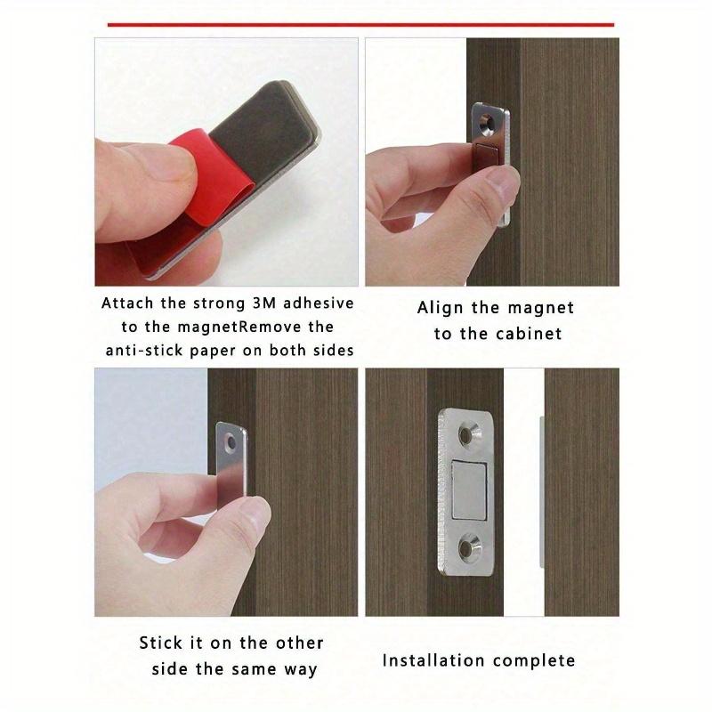 Invisible Ultra-Thin Magnetic Cabinet Door Catch, Strong Magnets, for Drawers, Cabinets, and Sliding Doors