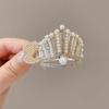 Vintage Pearl High Ponytail Clip - Anti-Sag Geometric Hairpin Holder