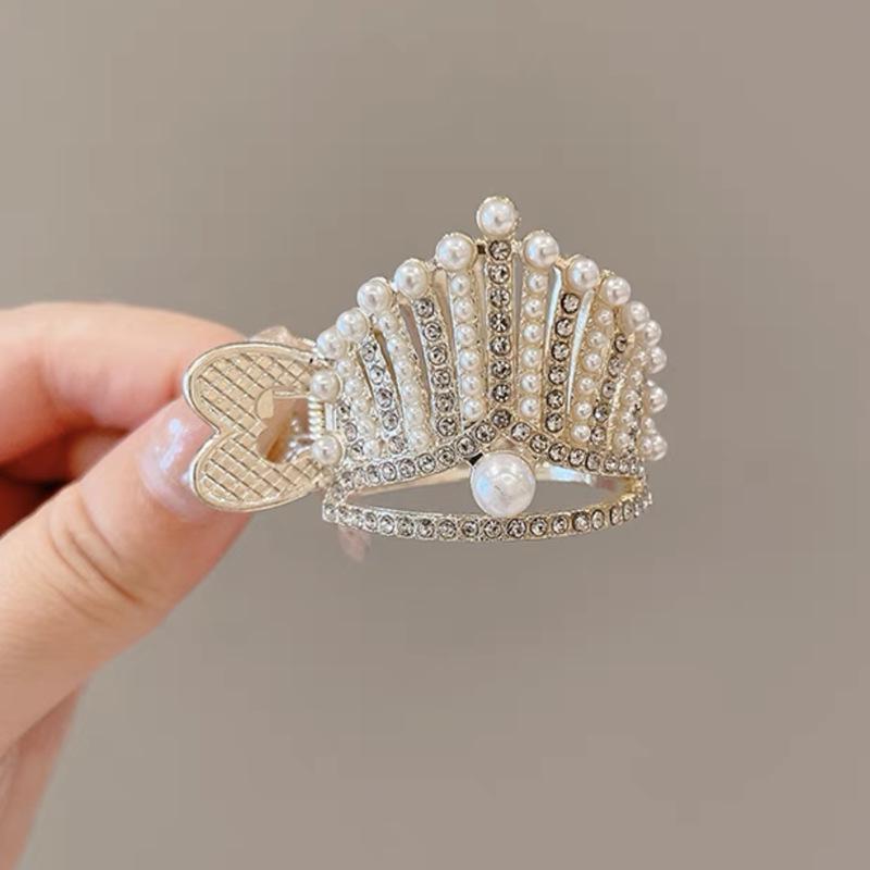 Vintage Pearl High Ponytail Clip - Anti-Sag Geometric Hairpin Holder
