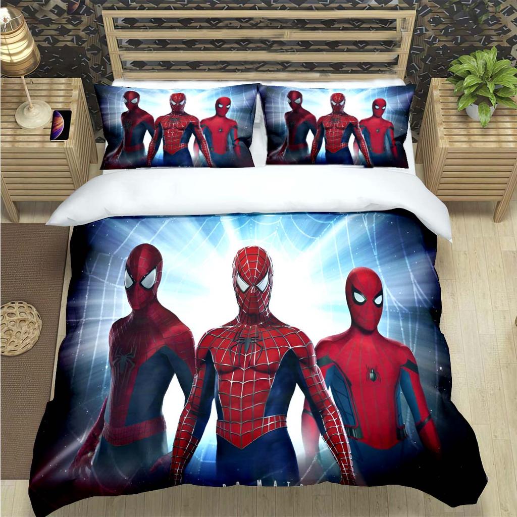 Fashion Superhero A-Avengers Print Bedding Set Duvet Cover Comforter Bed  Youth Kids Girl Boys Luxury Birthday Gift